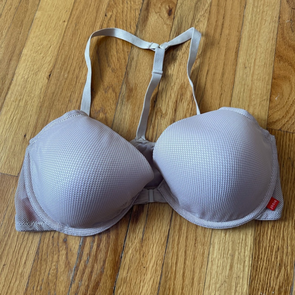 Nude racerback Josie Natori Bra sz 36D